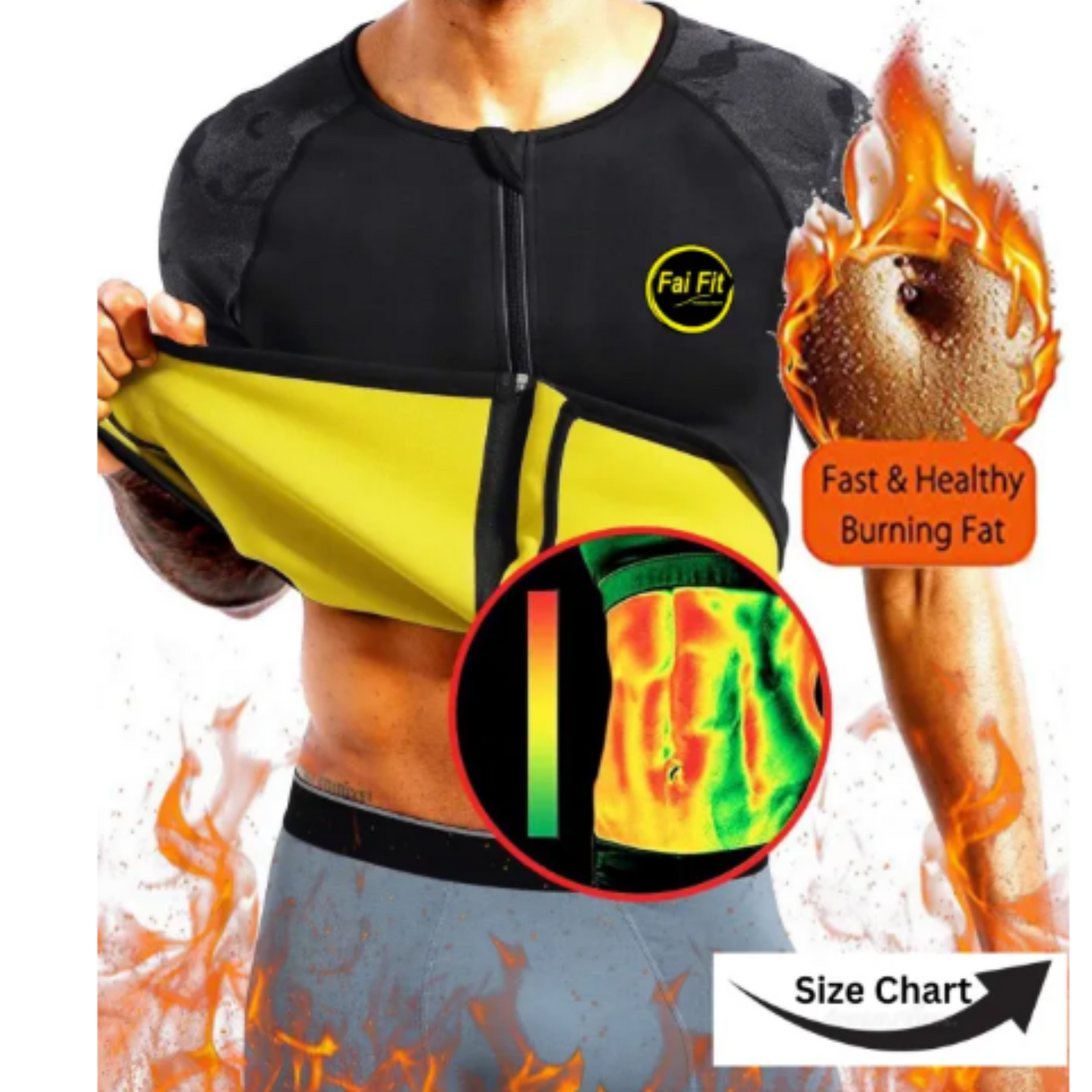 Unisex Neoprene Slimming Vest with Zipper - Hot Body Shaper