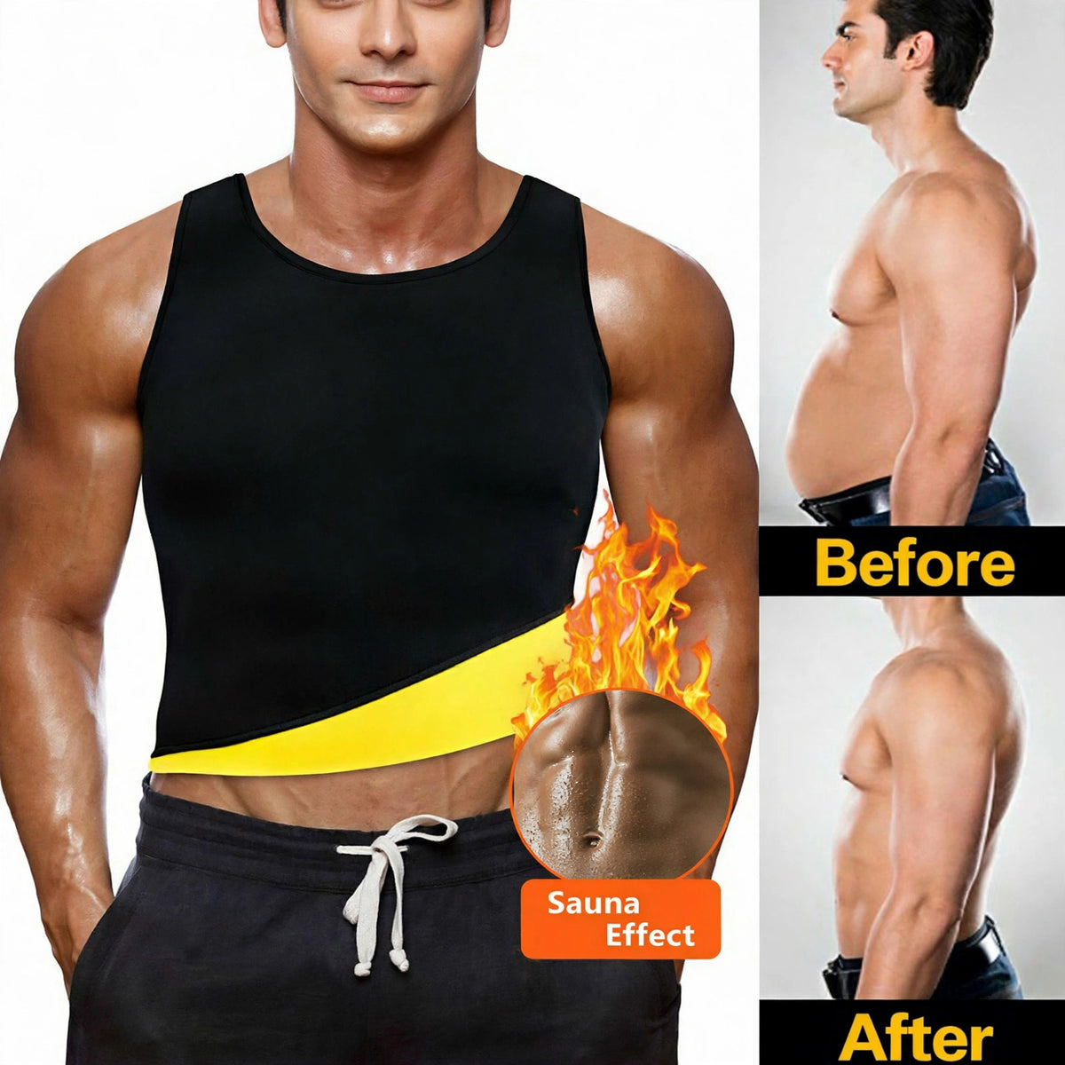 Cami Men Vest – Men's Neoprene Slimming Vest, product image 3