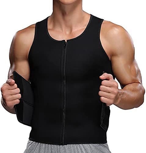 Zipper Cami Men Vest+Waist Trainer