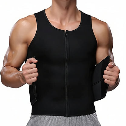 Zipper Cami Men Vest+Waist Trainer