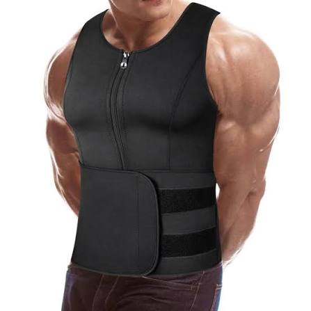 Zipper Cami Men Vest+Waist Trainer