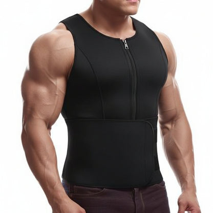 Zipper Cami Men Vest+Waist Trainer