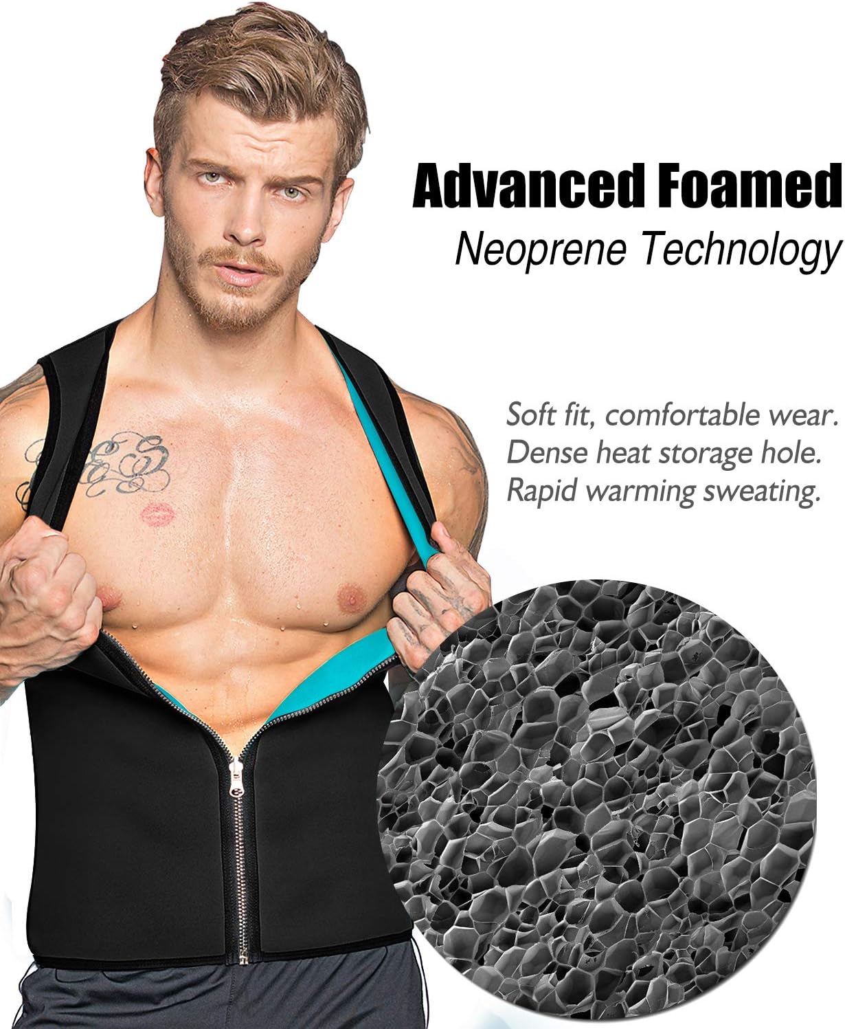 Cami Men Vest With Hook & Zip Closure