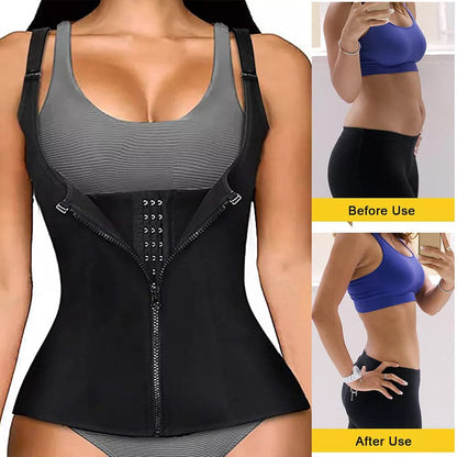 Women’s Waist Cincher Vest –Secure Hook & Zipper Waist Shaper