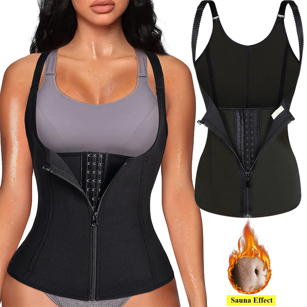 Women’s Waist Cincher Vest –Secure Hook & Zipper Waist Shaper