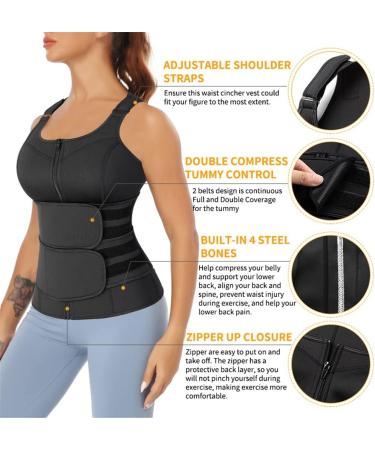 Ziper Slimming Shirt for Women + Waist Trainer