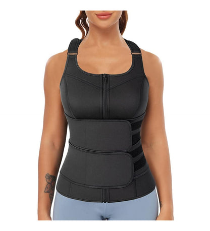 Ziper Slimming Shirt for Women + Waist Trainer