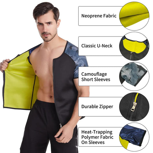 Halfsleeve Ziper Cami Men Vest