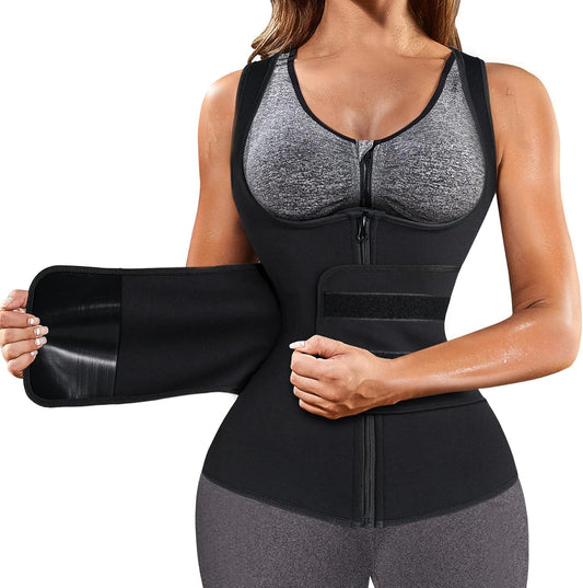 Ziper Slimming Shirt for Women + Waist Trainer