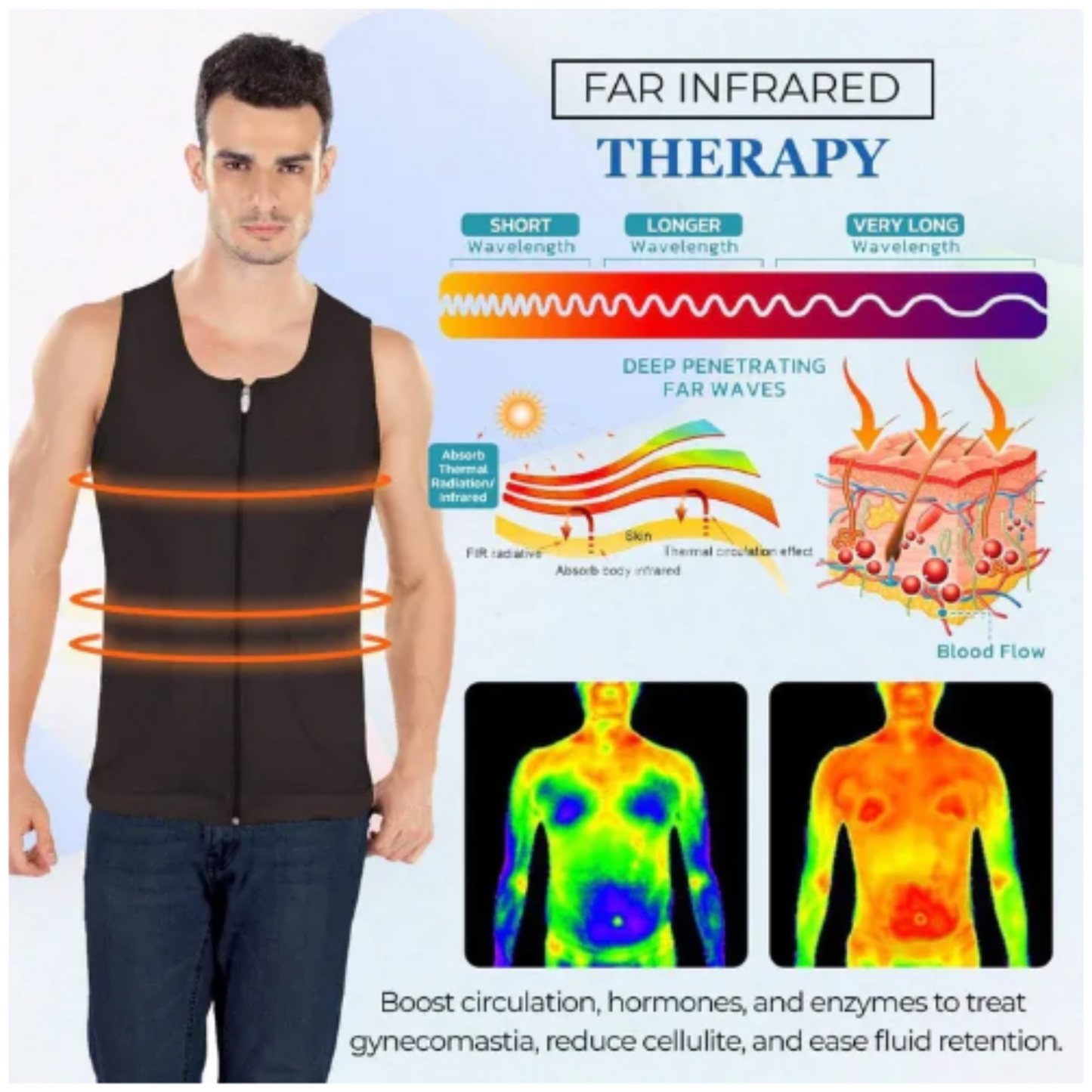 Men's Zipper Neoprene Slimming Shirt - Hot Body Shaper