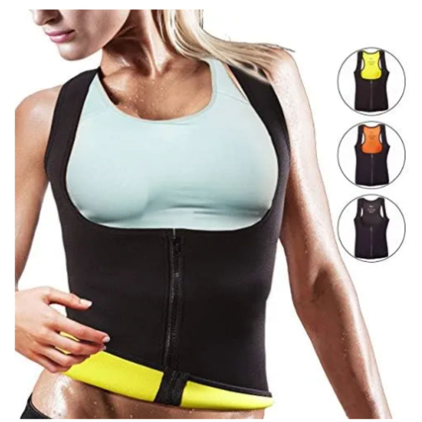 Women's Slimming Shirt | Zipper & Waist Belt | Hot Body Shaper