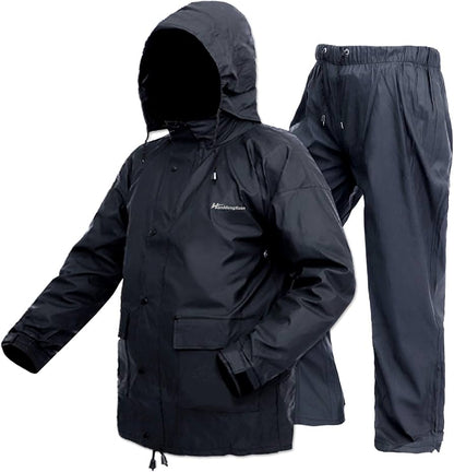 Rain Suit Waterproof for Men & Women – Breathable Lightweight Jacket & Pants Set for Motorcycle, Hiking, Fishing, Golf & Camping