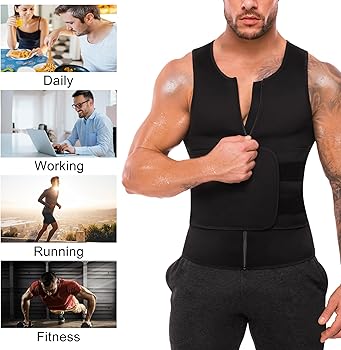 Zipper Cami Men Vest+Waist Trainer
