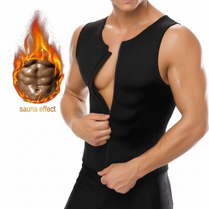 Zipper Cami Men Vest+Waist Trainer